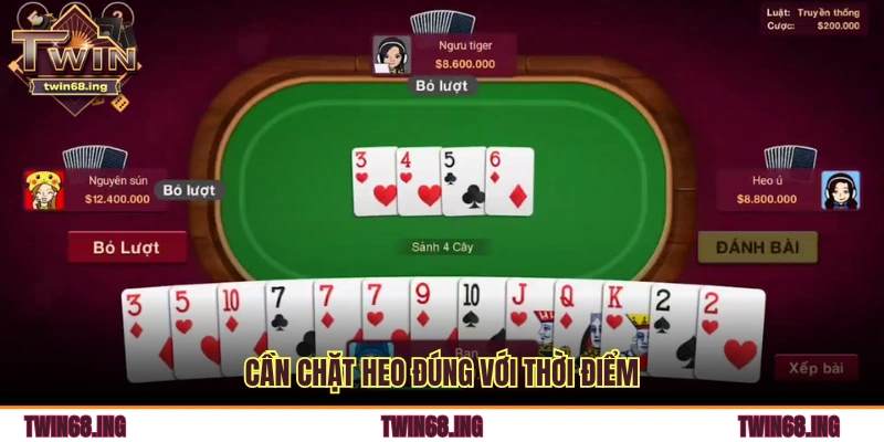 Kỹ Thuật Chặt Heo Thông Minh Trong Tiến Lên Miền Nam 1 Cần chặt heo đúng với thời điểm