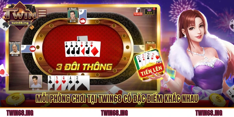 So Sánh Các Phòng Chơi Solo, 2 Người, 4 Người Tại Twin68 2 Mỗi phòng chơi tại TWIN68 có đặc điểm khác nhau