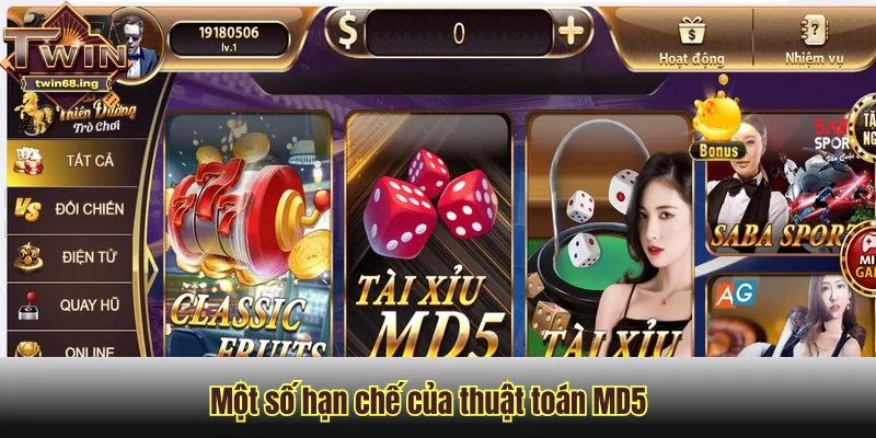 Một số hạn chế của thuật toán MD5 trong tài xỉu